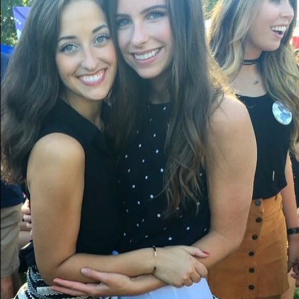 Black w/ white polka dot blouse